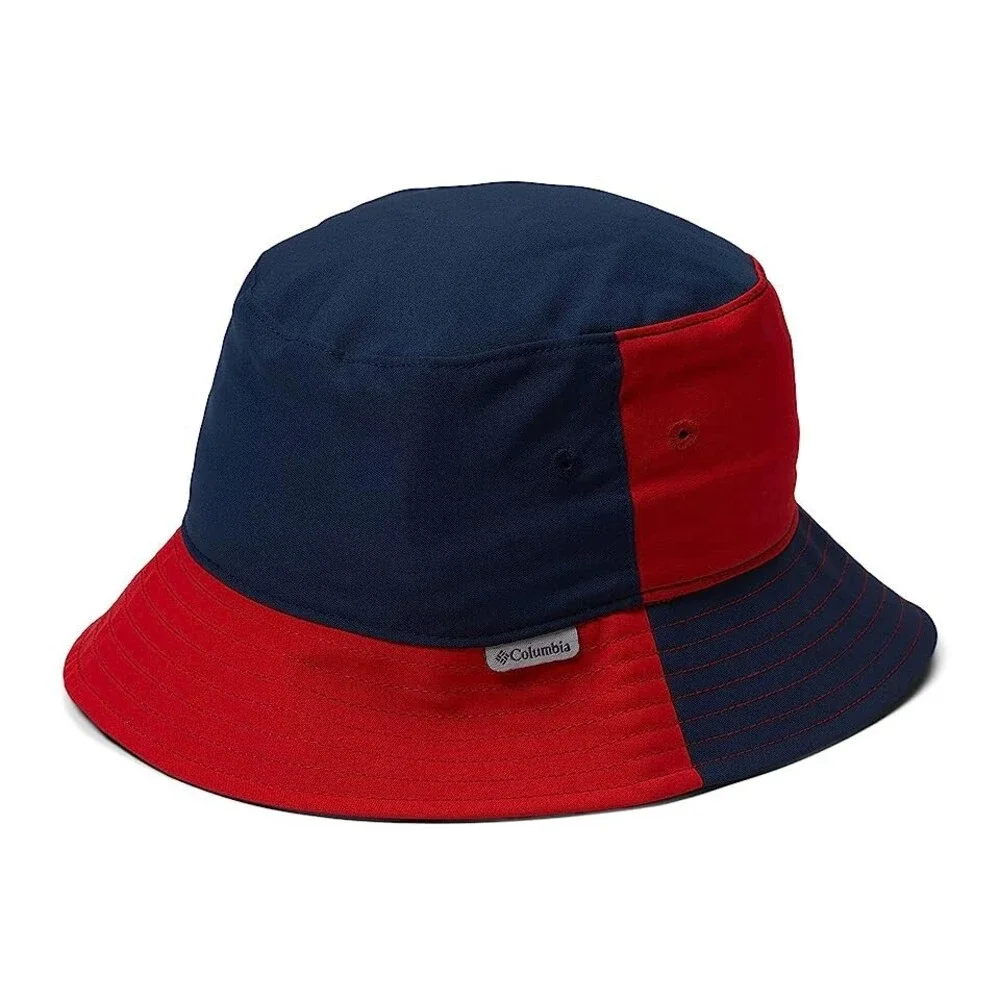 Columbia 2032162-464 Bucket Hat Toddler Blue Red Chin Strap Wide Brim QLW475